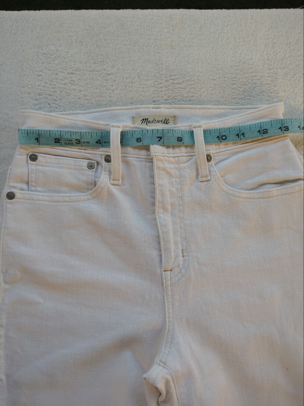 Madewell Cream Classis Straight-Leg Jeans - Picture 7 of 16